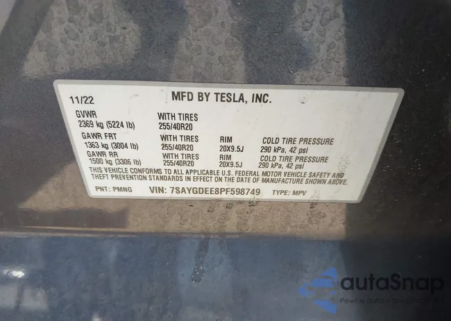 7SAYGDEE8PF598749: 43121958