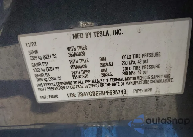 7SAYGDEE8PF598749: 43121958