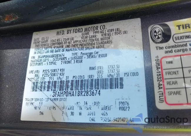 3FAHP0HA1BR283674: 43121967