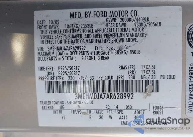 3MEHM0JA7AR628992: 43122007