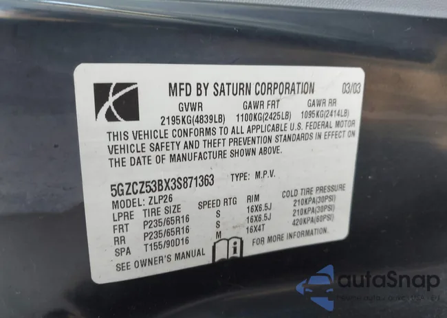 5GZCZ53BX3S871363: 43122013