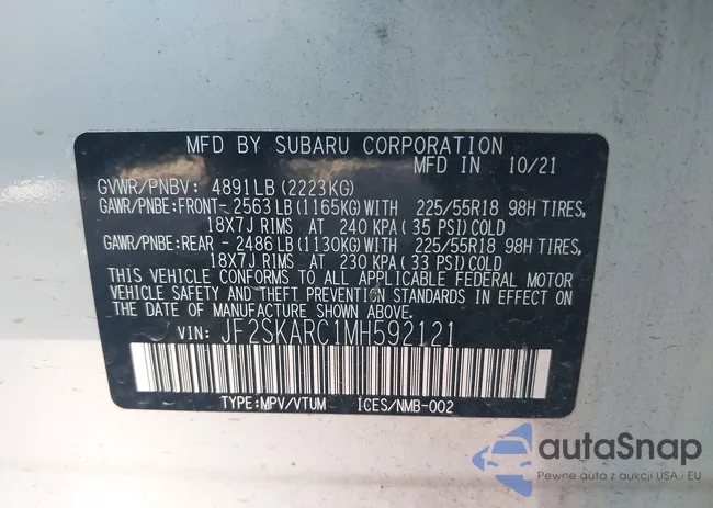 JF2SKARC1MH592121: 43123153