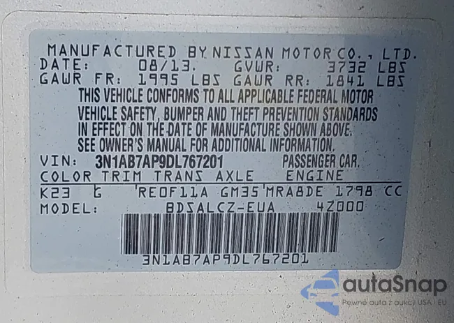 3N1AB7AP9DL767201: 43123191