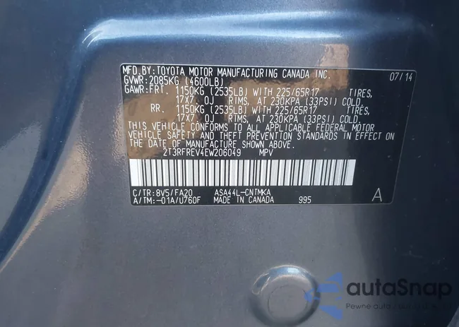 2T3RFREV4EW206049: 43123254