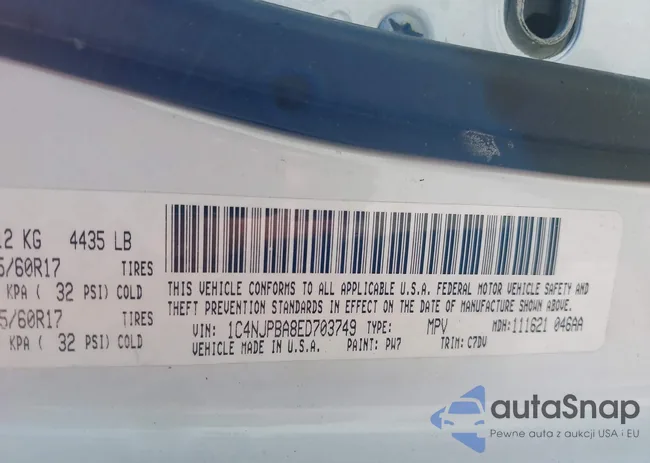 1C4NJPBA8ED703749: 43123334