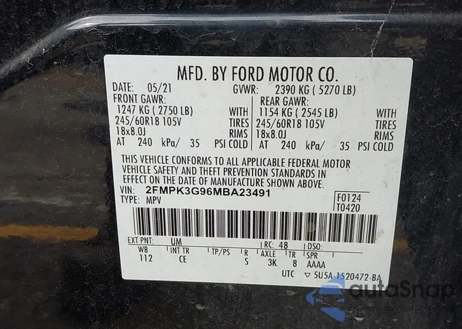 2FMPK3G96MBA23491: 43123355