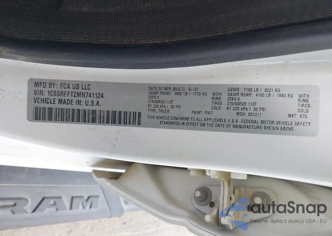 1C6SRFFT2MN741124: 43123360