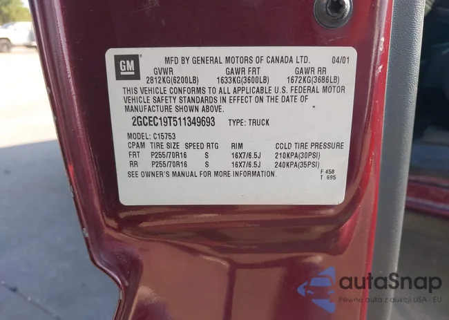 2GCEC19T511349693: 43123421