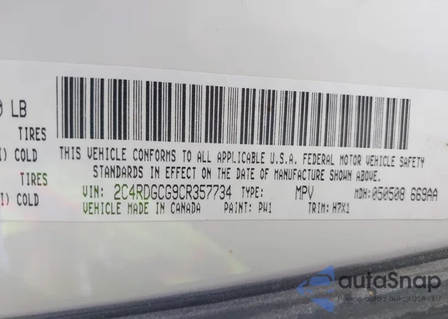 2C4RDGCG9CR357734: 43123439