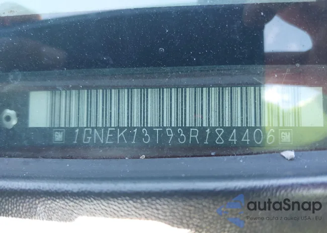 1GNEK13T93R184406: 43123446