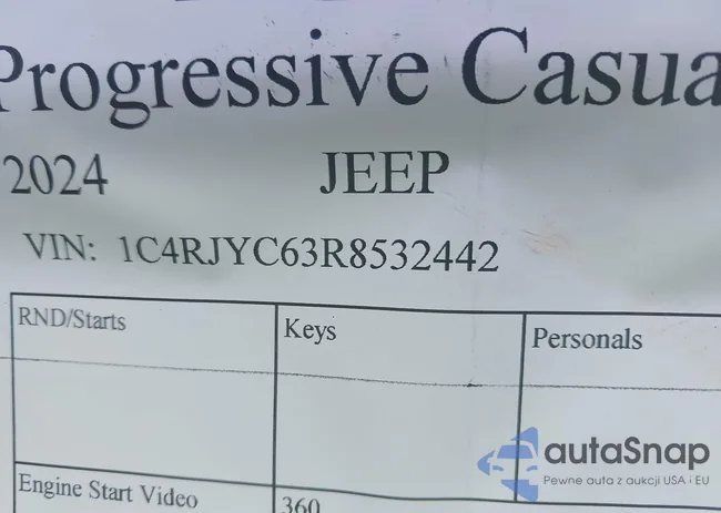 1C4RJYC63R8532442: 43123534