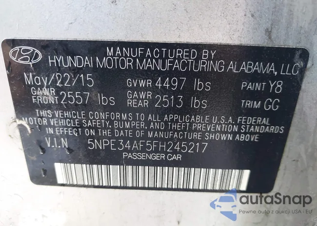 5NPE34AF5FH245217: 43123576