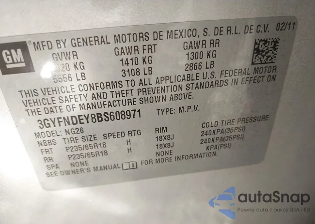 3GYFNDEY8BS608971: 43123645