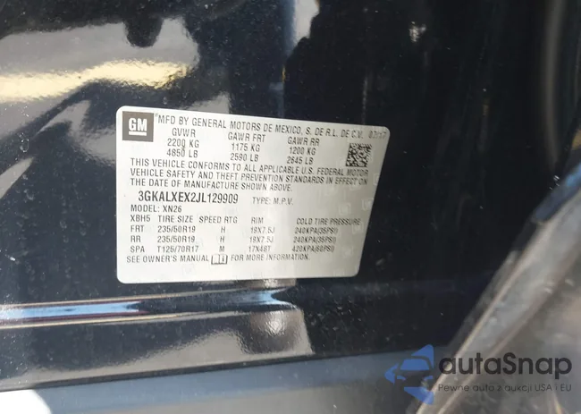 3GKALXEX2JL129909: 43122681