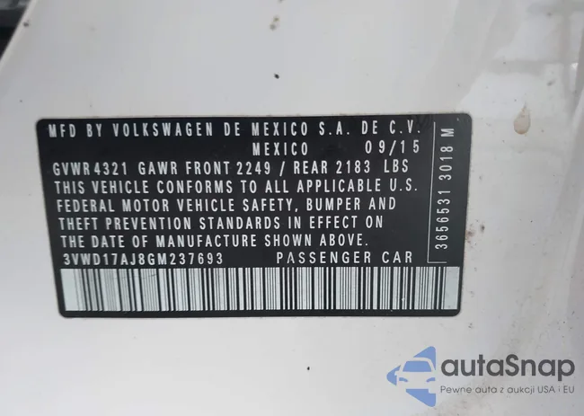 3VWD17AJ8GM237693: 43122687