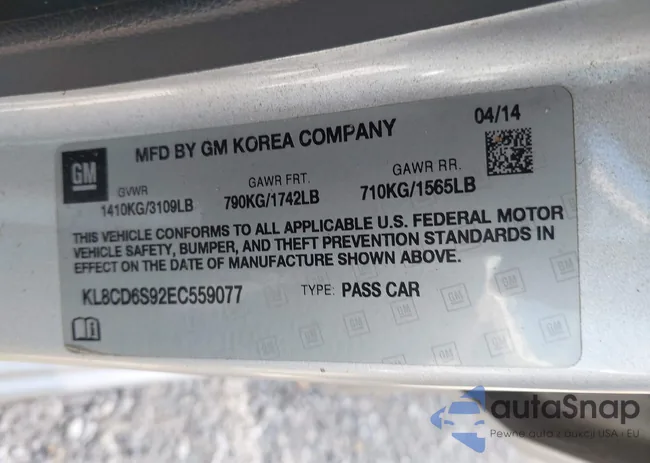 KL8CD6S92EC559077: 43122695