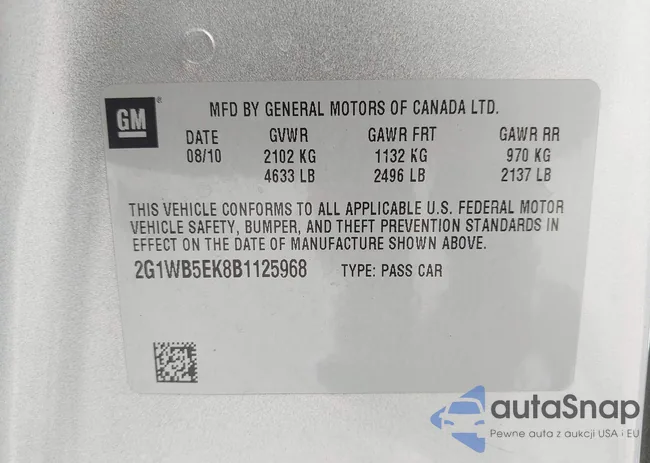 2G1WB5EK8B1125968: 43122783