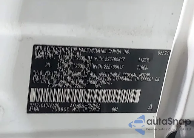 2T3W1RFV8MC122896: 43122908