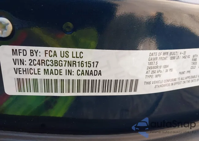 2C4RC3BG7NR161517: 43122987