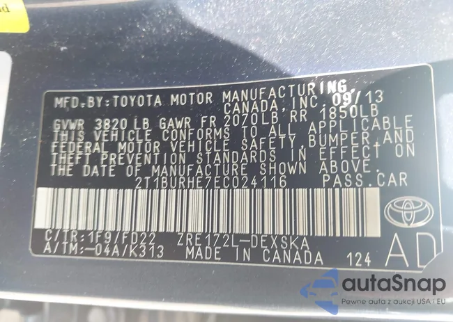 2T1BURHE7EC024116: 43123038