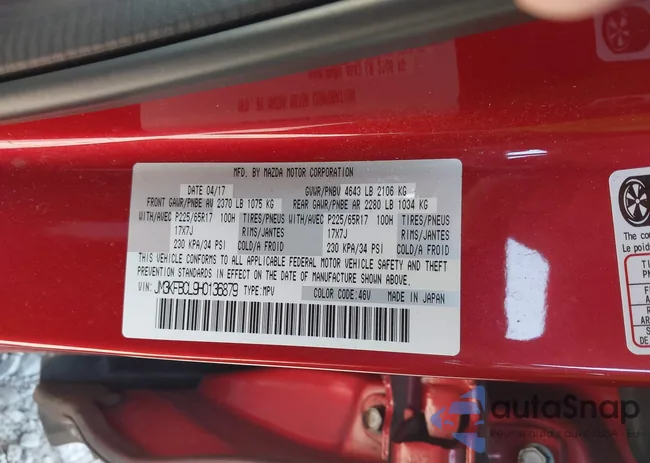 JM3KFBCL9H0136879: 43124119