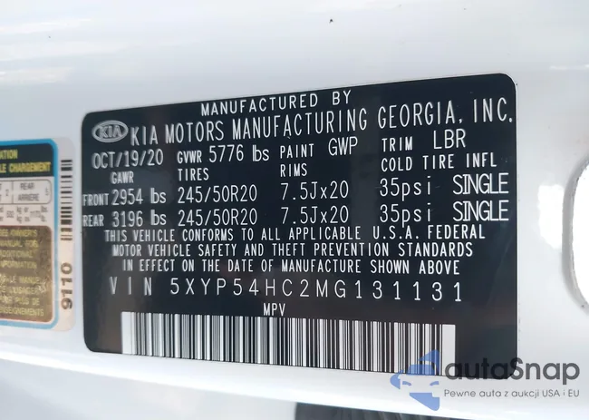 5XYP54HC2MG131131: 43124195