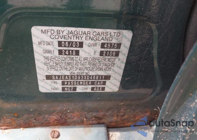 SAJEA51D93XD46811: 43124212