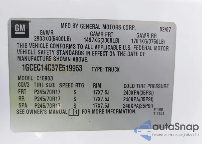 1GCEC14C37E519953: 43124498