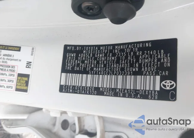 5YFT4RCE2LP032391: 43124521