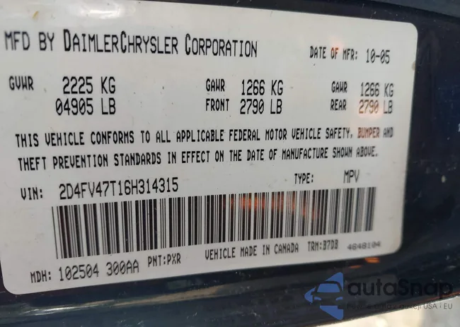 2D4FV47T16H314315: 43124563