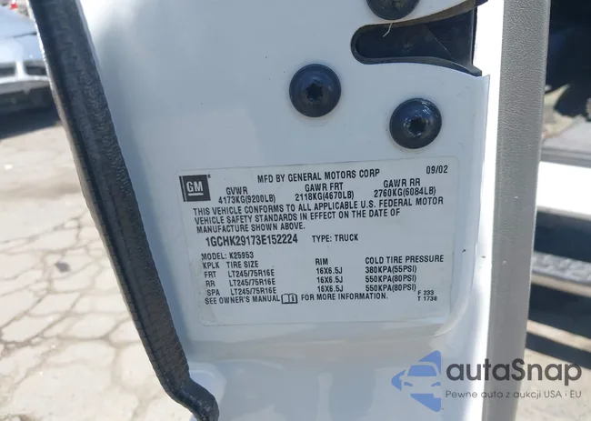 1GCHK29173E152224: 43124600