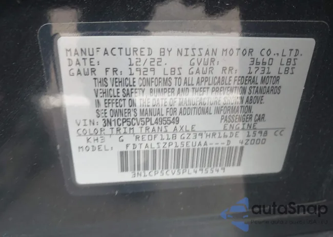 3N1CP5CV5PL495549: 43124642