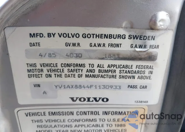 YV1AX8844F1130933: 43123794