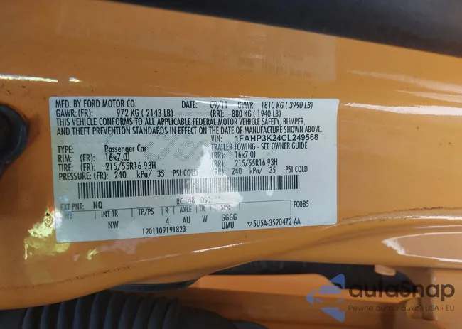 1FAHP3K24CL249568: 43123937