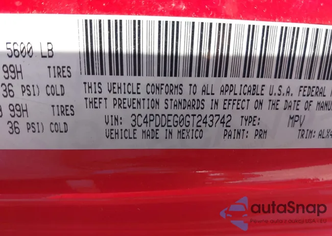 3C4PDDEG0GT243742: 43124073