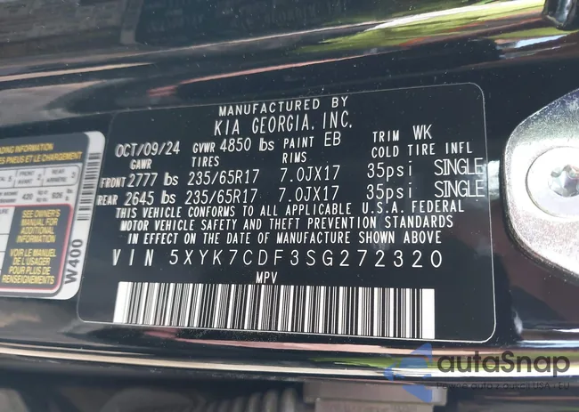 5XYK7CDF3SG272320: 43125371