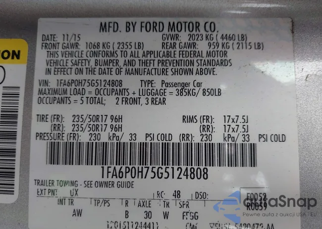 1FA6P0H75G5124808: 43125372