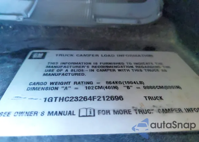 1GTHC23264F212696: 43125403