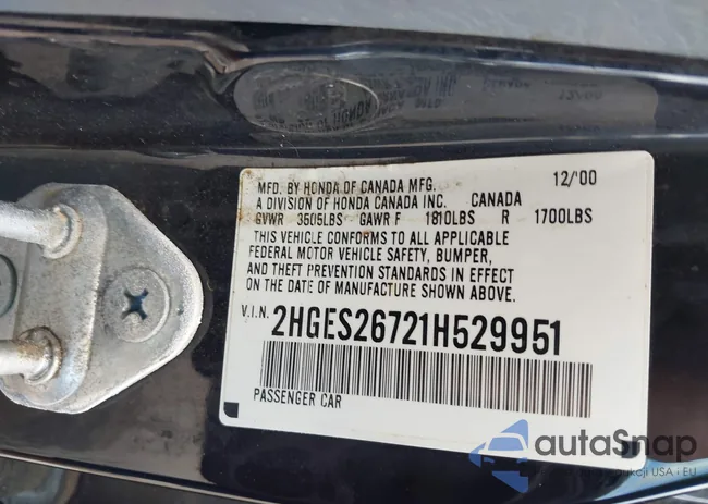 2HGES26721H529951: 43125475