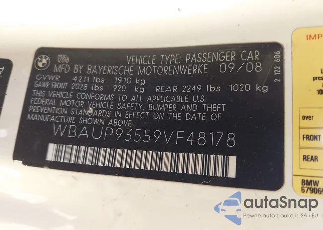 WBAUP93559VF48178: 43125520