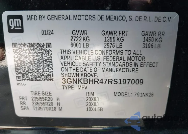 3GNKBHR47RS197009: 43125567