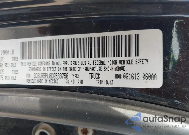 3C6UR5PL8DG533758: 43124728