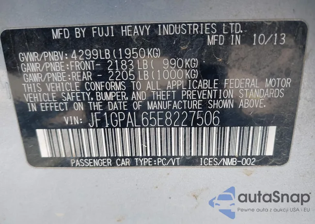 JF1GPAL65E8227506: 43124771