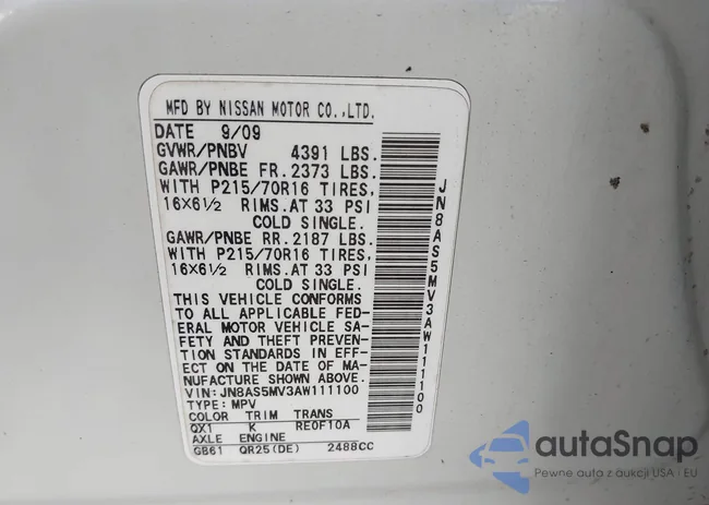 JN8AS5MV3AW111100: 43124793