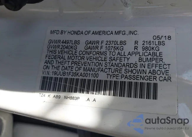 19UUB1F35KA001100: 43124852