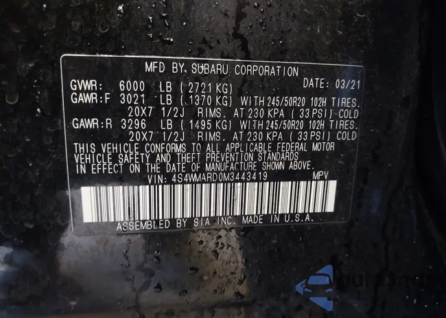 4S4WMARD0M3443419: 43124957