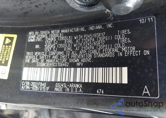 5TDBK3EH1CS106462: 43124968