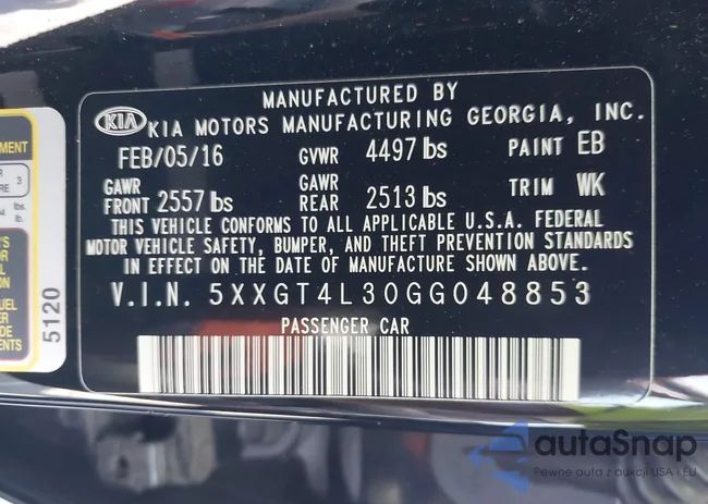 5XXGT4L30GG048853: 43124993