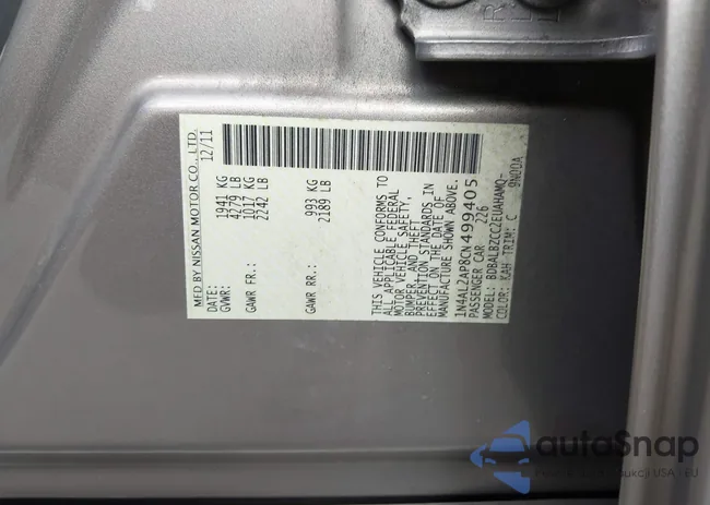 1N4AL2AP8CN499405: 43126119