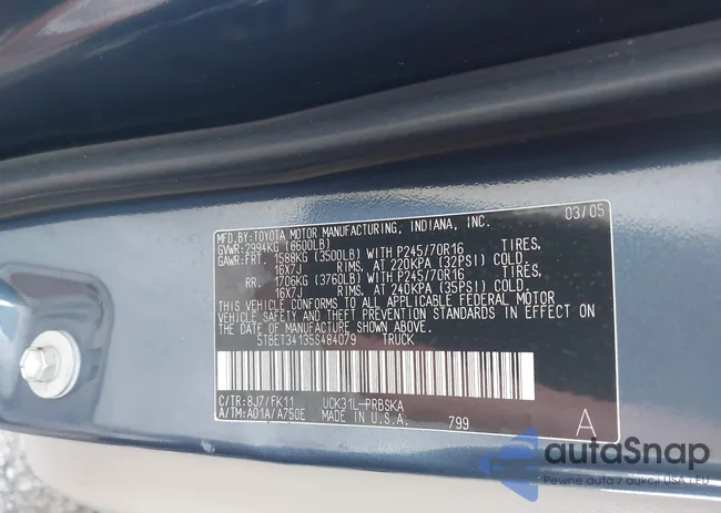 5TBET34135S484079: 43126177